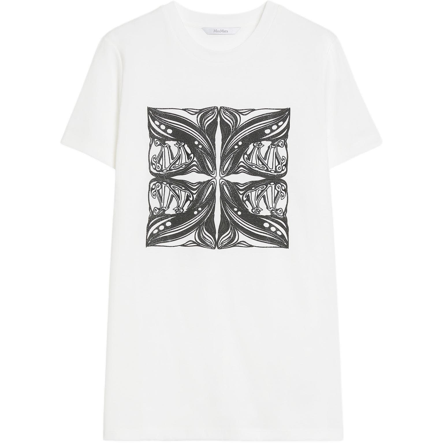Футболка MaxMara Farad Jersey T Shirt With Embroidery T