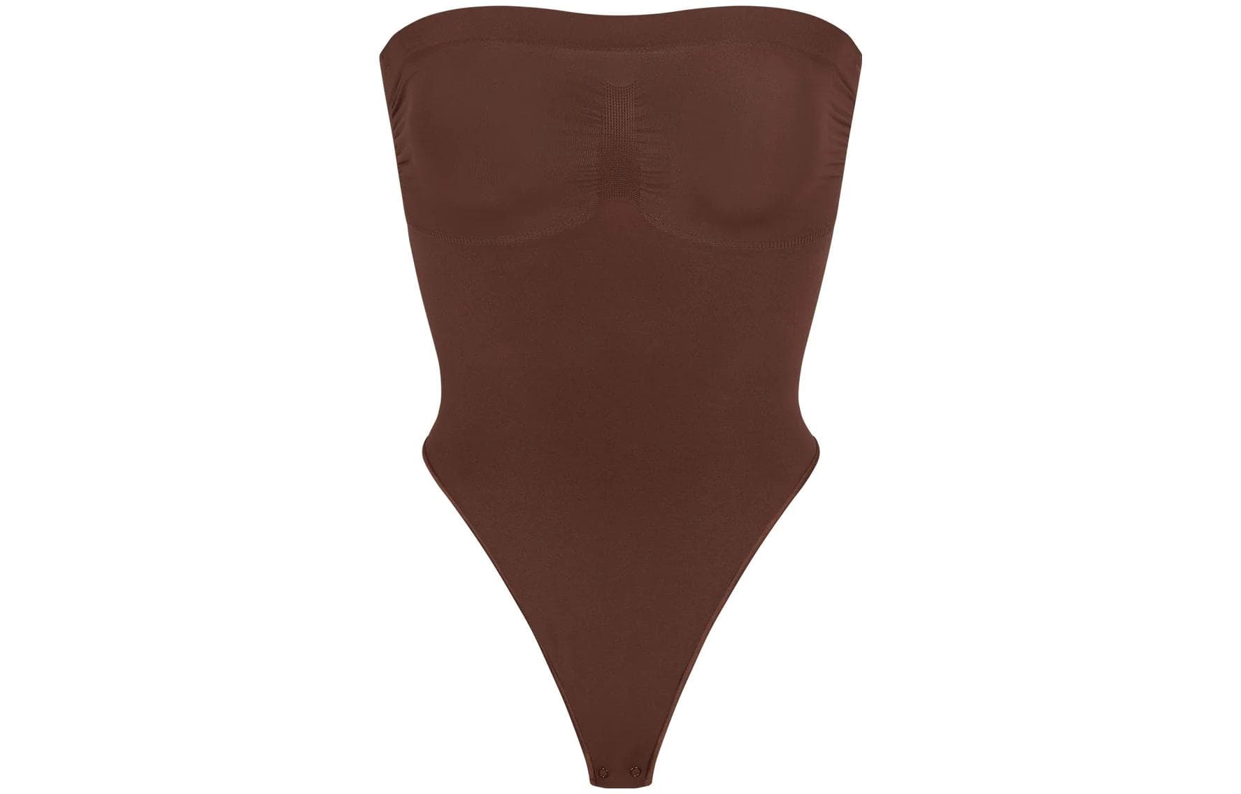 SKIMS Бесшовный Sculpt Без бретелей Стринг BODYSUIT Комбинезон Женский Какао - изображение 1