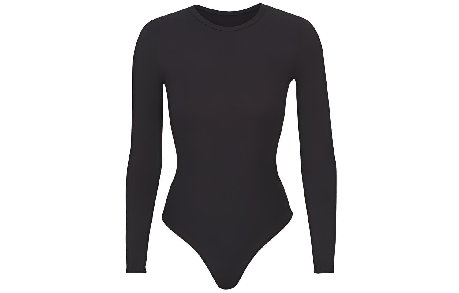 Кофта SKIMS FITS EVERYBODY LONG SLEEVE CREW NECK BODYSUIT ONYX - изображение 1