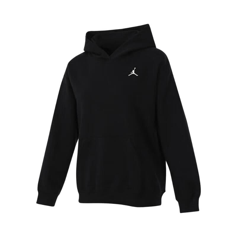 Худи Jordan AS W J BRKLN FLC FT PO Однотонный Модный Спортивный Толстовка Женский Черный - изображение 1