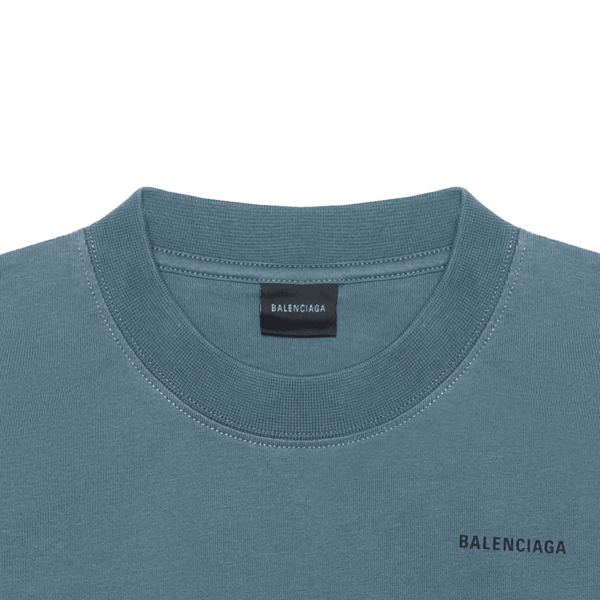 Футболка Balenciaga SS23 Blue T-Shirt - изображение 5