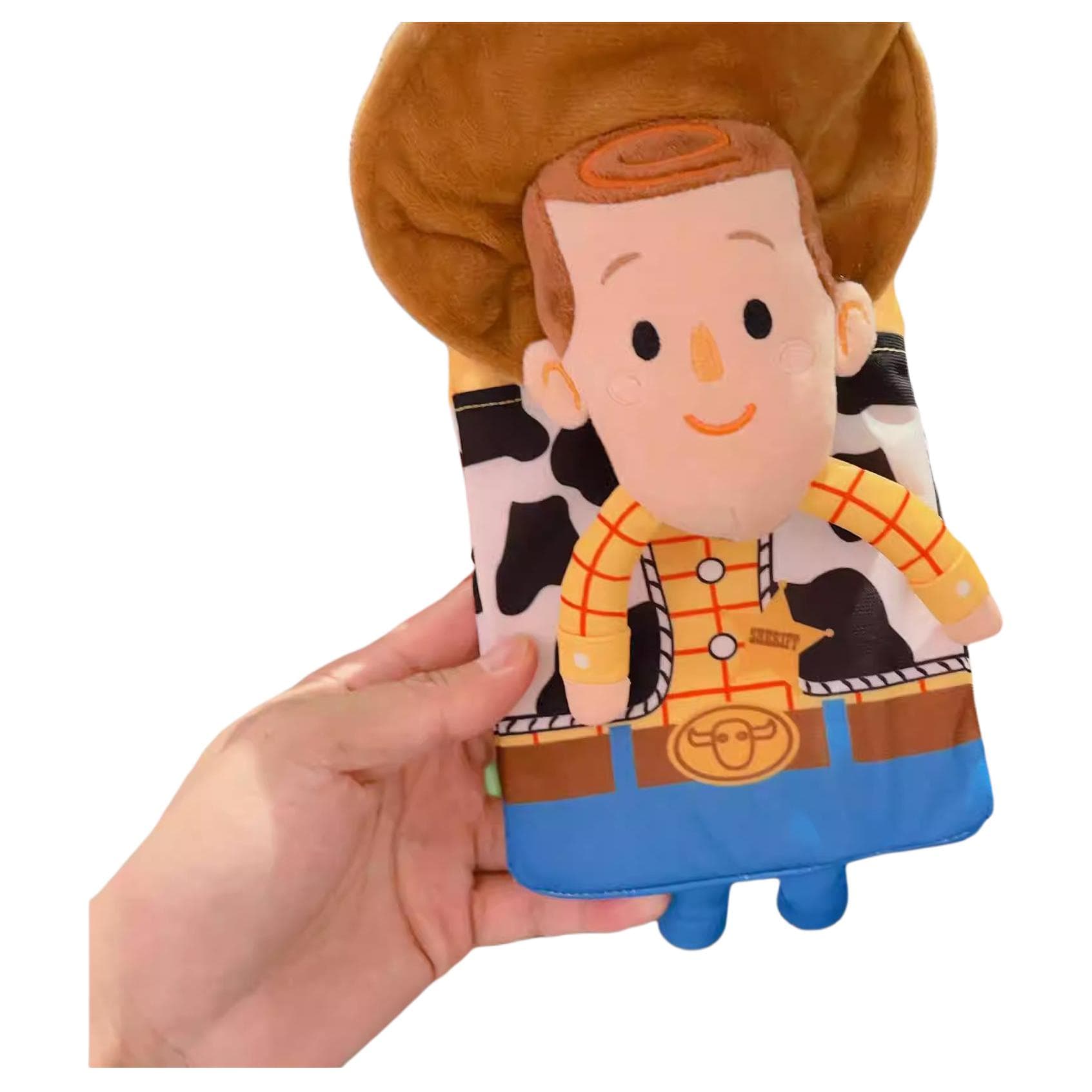 Сумка для телефона Disney x Toy Story Рюкзак через плечо с изображением Вуди, застежка-молния, полиэстер, унисекс, коричневый & синий - изображение 3