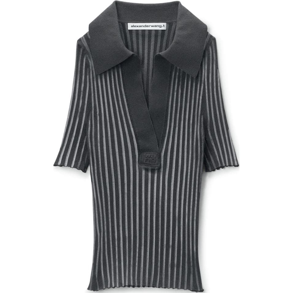 Alexander Wang FW24 Ribbed Knit Polo - изображение 1