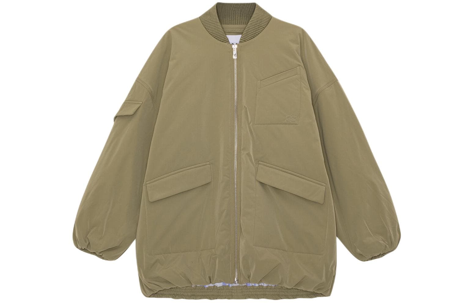 Куртка GANNI Green Light Twill Oversized Bomber Jacket - изображение 1
