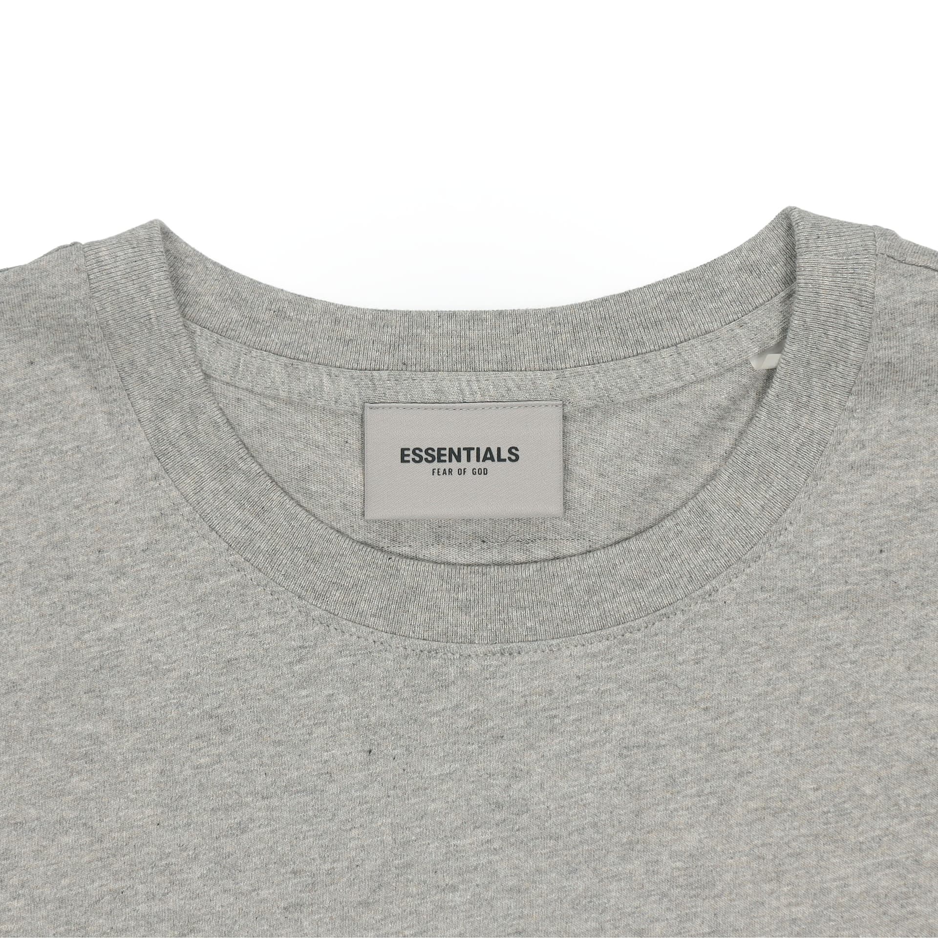 Футболка Fear of God Essentials FW21 SS Tee Dark Heather Oatmeal LogoT - изображение 3