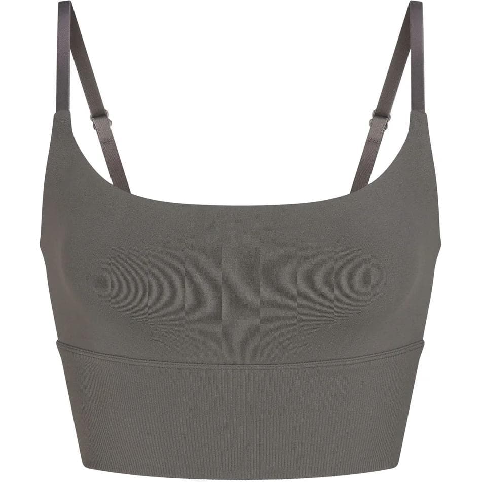 SKIMS CONTOUR NYLON CROPPED CAMI GUNMETAL - изображение 1