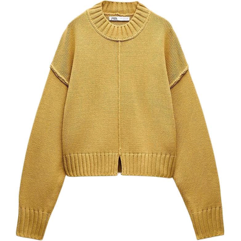 Кофта ZARA Желтый Женская Трикотажная Одежда - изображение 1