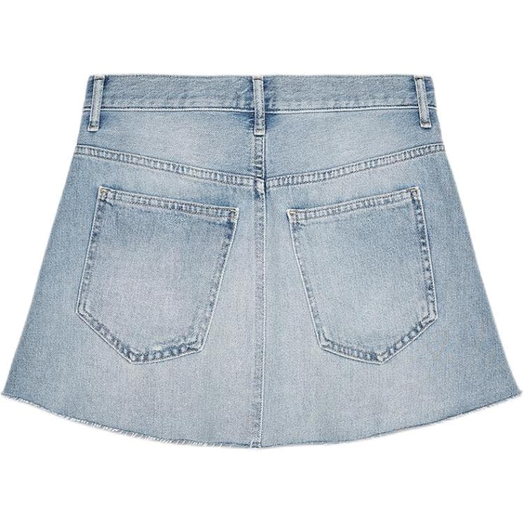 ZARA Trf Джинсовые Короткие Юбки Женские Светло-Синий - изображение 2