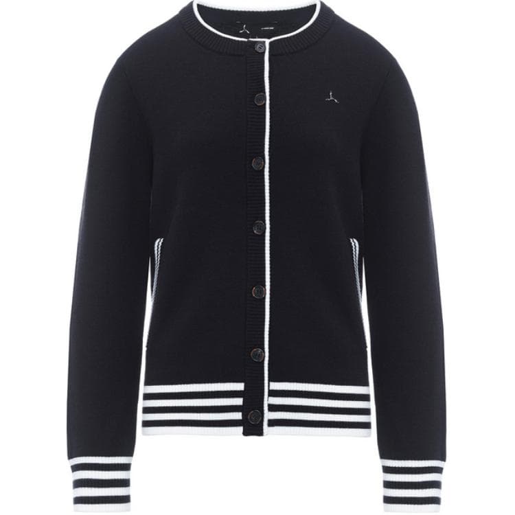 Кофта LI-NING 1990 Classic Series Минималистичный Кардиган Длинный Рукав Трикотаж Женский Черный - изображение 1