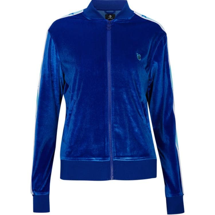 Куртка Converse Miley Cyrus Velvet Track Jacket Удобная модная куртка женская синяя - изображение 1