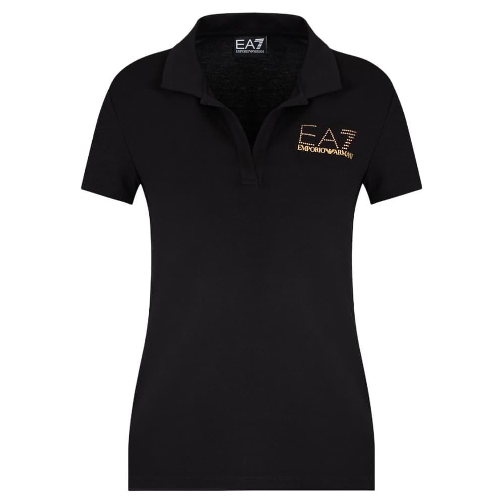 EMPORIO ARMANI EA7 SS25 Поло Женские Черный - изображение 1
