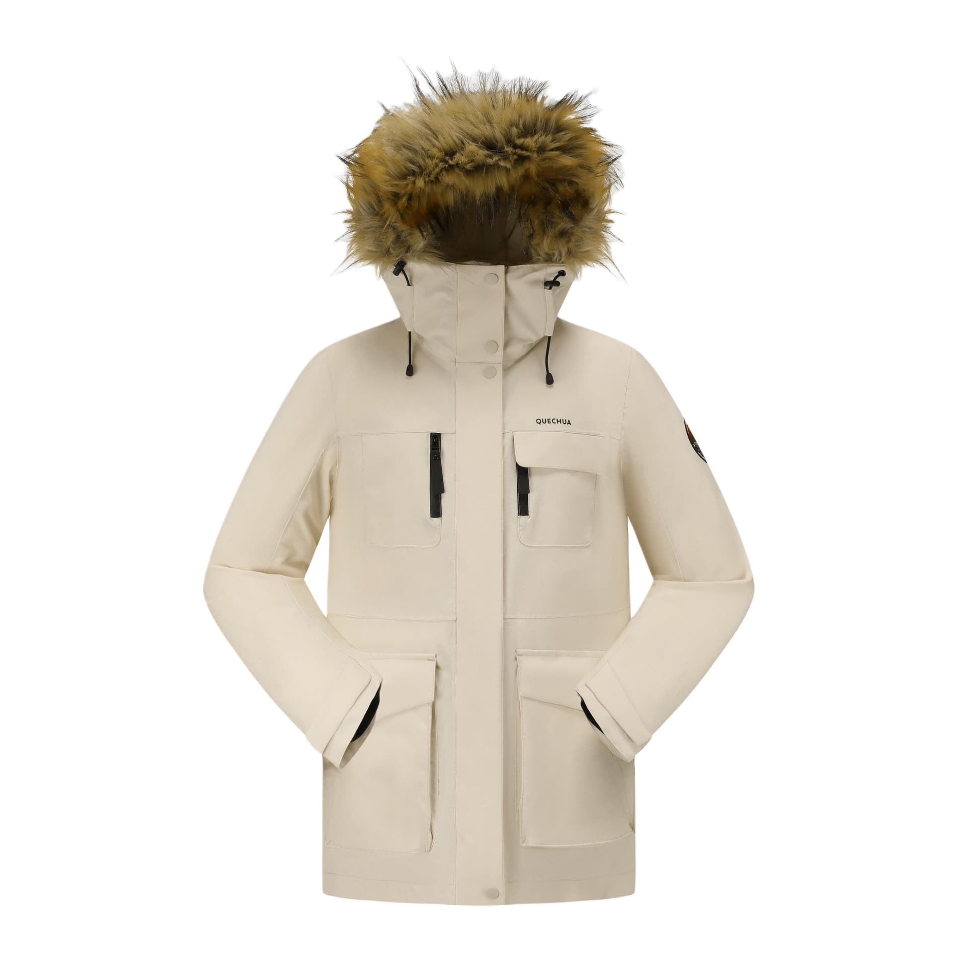 Пуховик DECATHLON SH900 QUECHUA Пуховик Женский Топленое масло Бежевый - изображение 1