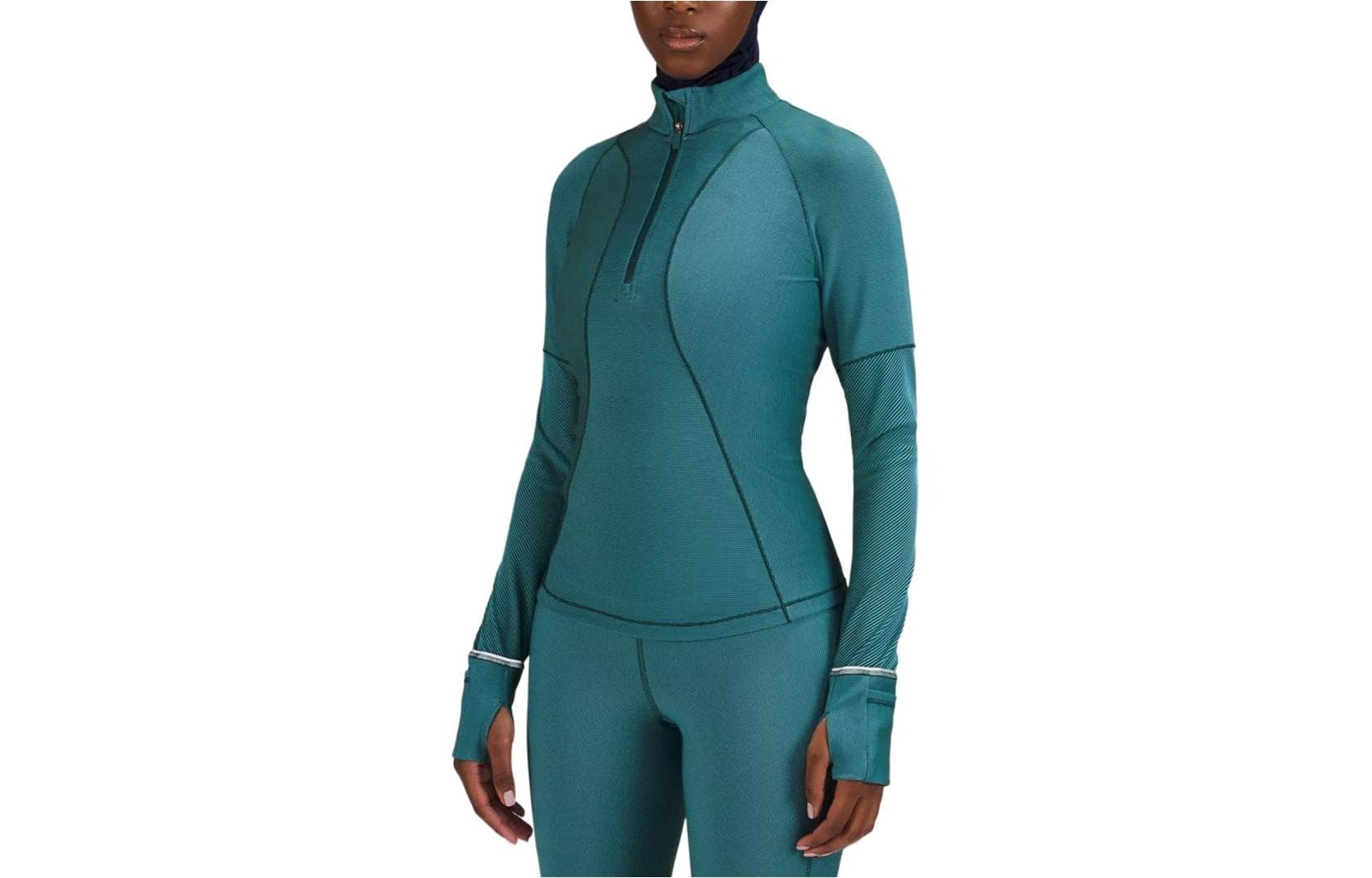 Куртка lululemon Two-Tone Ribbed Running Half Zip - изображение 1