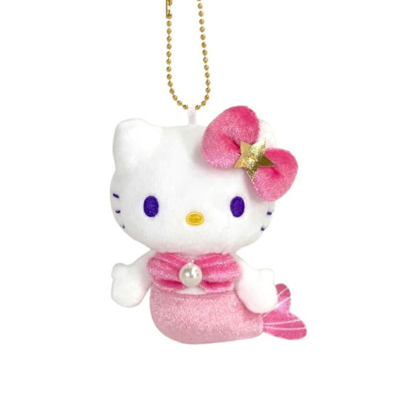 Санрио Hello Kitty Талисман Браслет Коллекция русалок Розовый Плюшевый Кукольный Украшение Длина корпуса 10,5 см - изображение 1