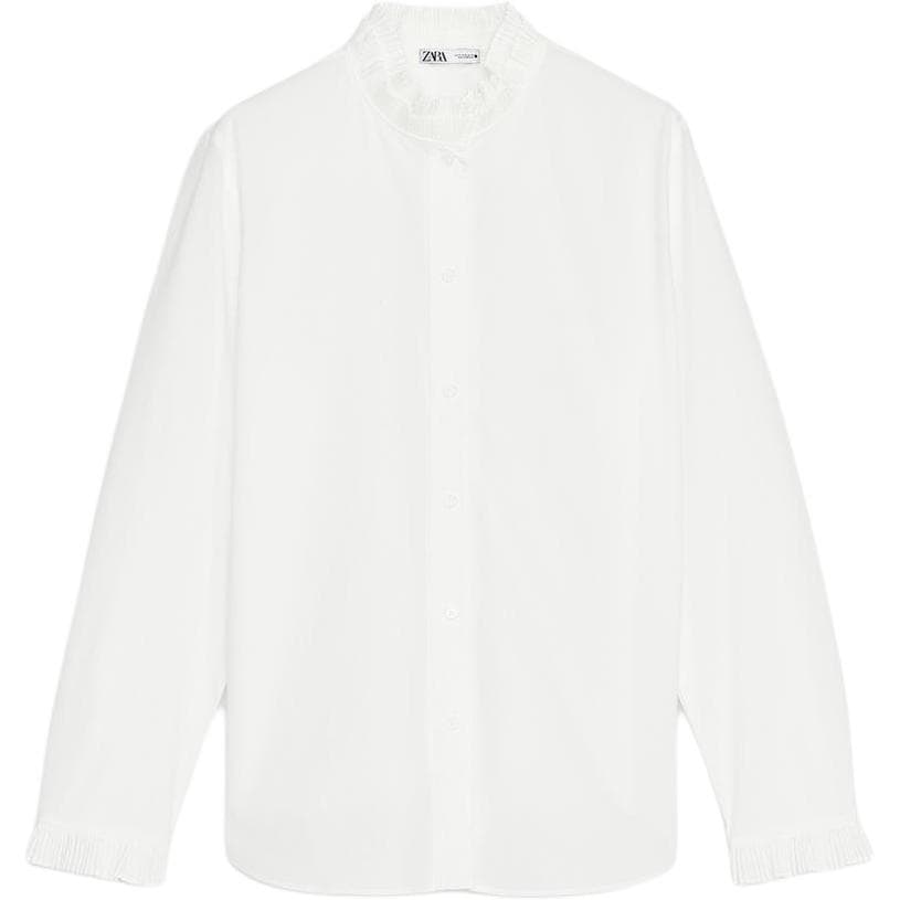 Блузка ZARA ZW Series Рубашка Женская Белая - изображение 1