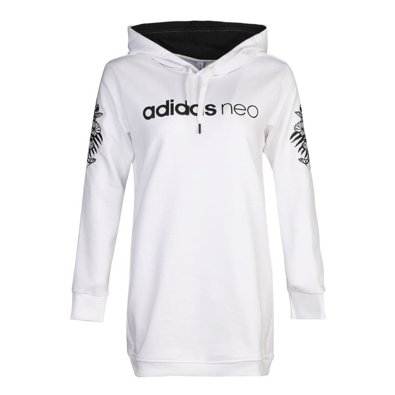 Худи Adidas Neo OS EMBRD HDY Толстовка Женское Белое - изображение 1