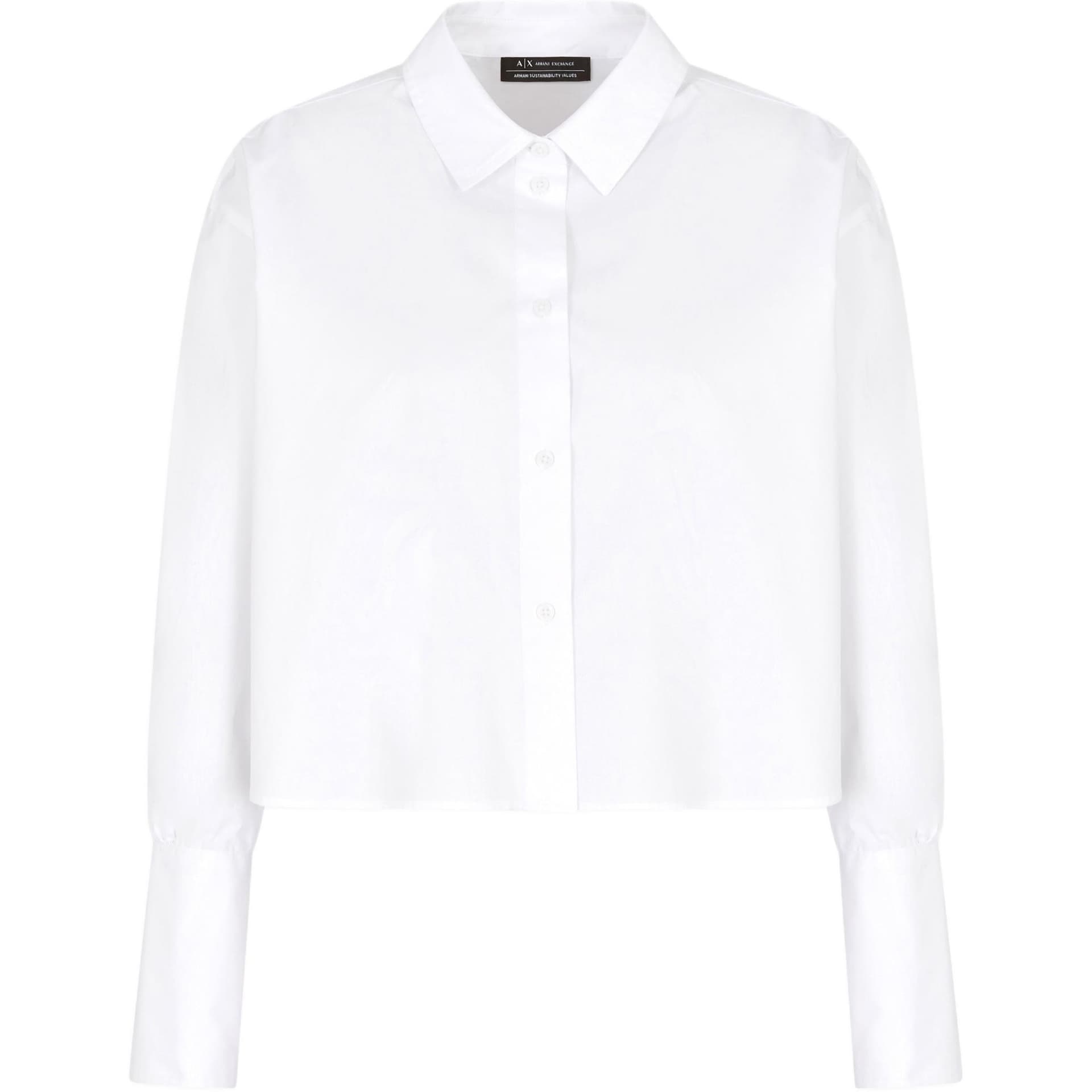 Блузка ARMANI EXCHANGEAE SS25 Рубашка Женская Белая - изображение 1