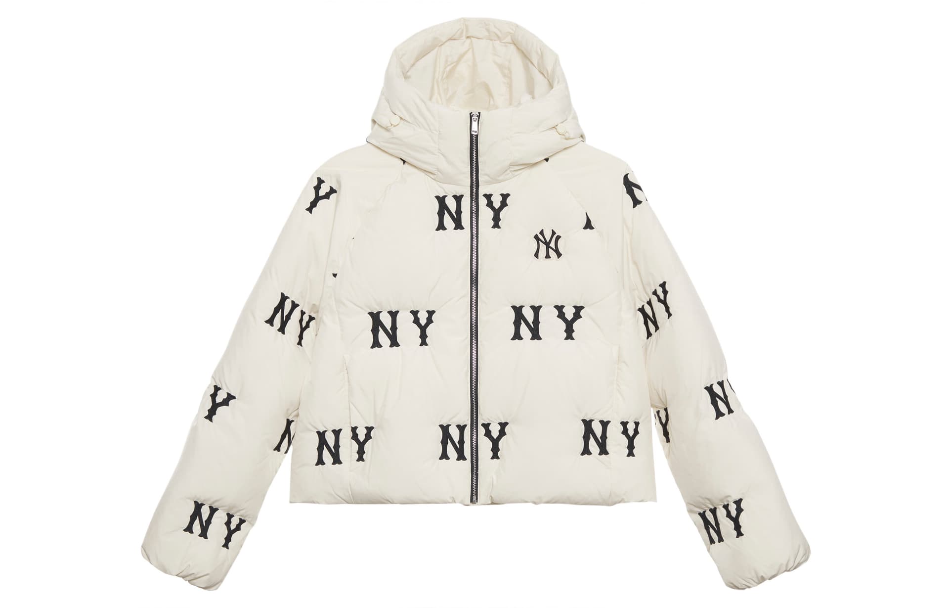 Пуховик MLB New York Yankees FW24 Down Jacket Женская Темно-Кремовый - изображение 1