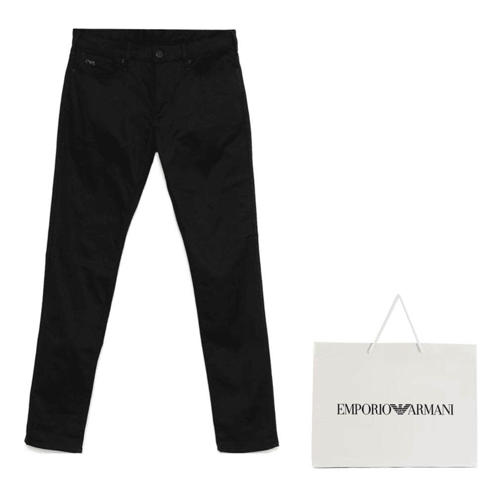 Штаны EMPORIO ARMANI Джинсы Мужские Черные - изображение 6