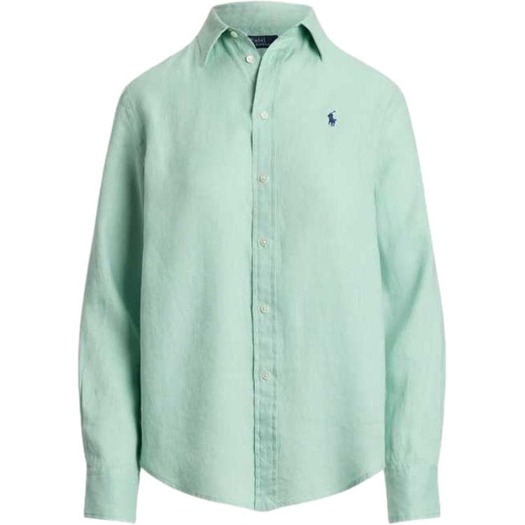 Блузка Polo Ralph Lauren SS25 Рубашка Классическая Версия Женская Зеленая - изображение 1
