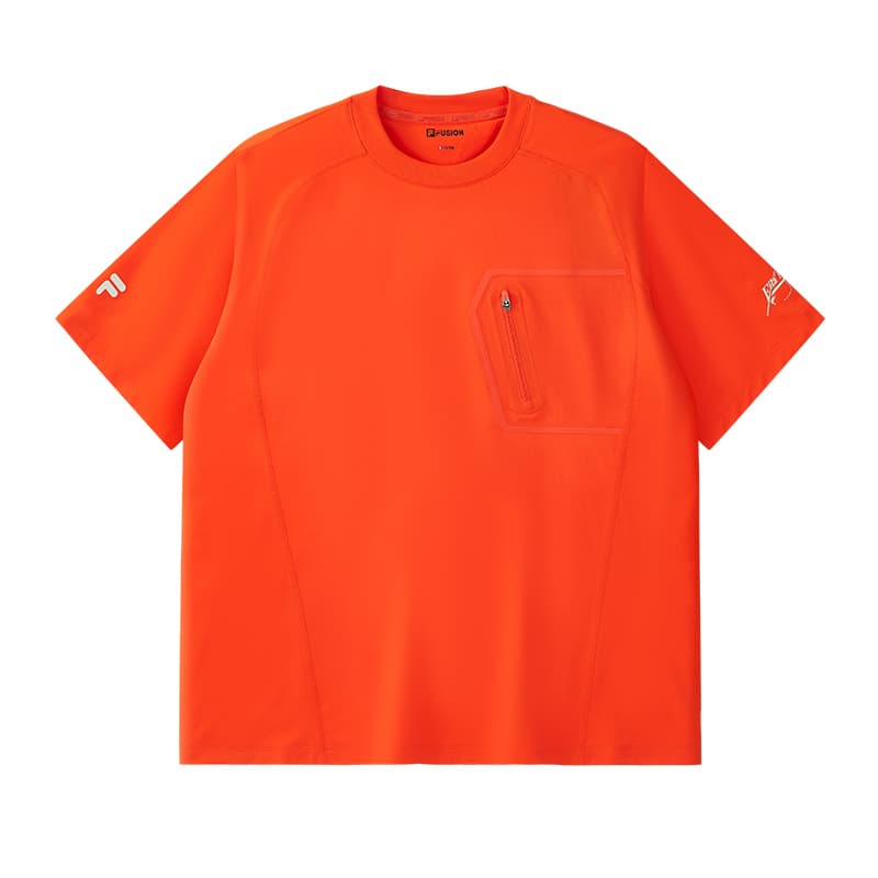Футболка FILA FUSION URBAN TECH T Рубашка Мужская Рассвет Красный - изображение 1