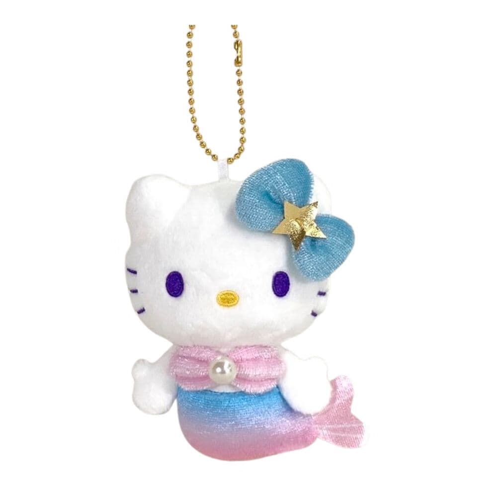 Санрио Русалка Sanrio Hello Kitty Розово-синий Хелло Китти Куклы Плюшевый Украшение Высота 10 см - изображение 1