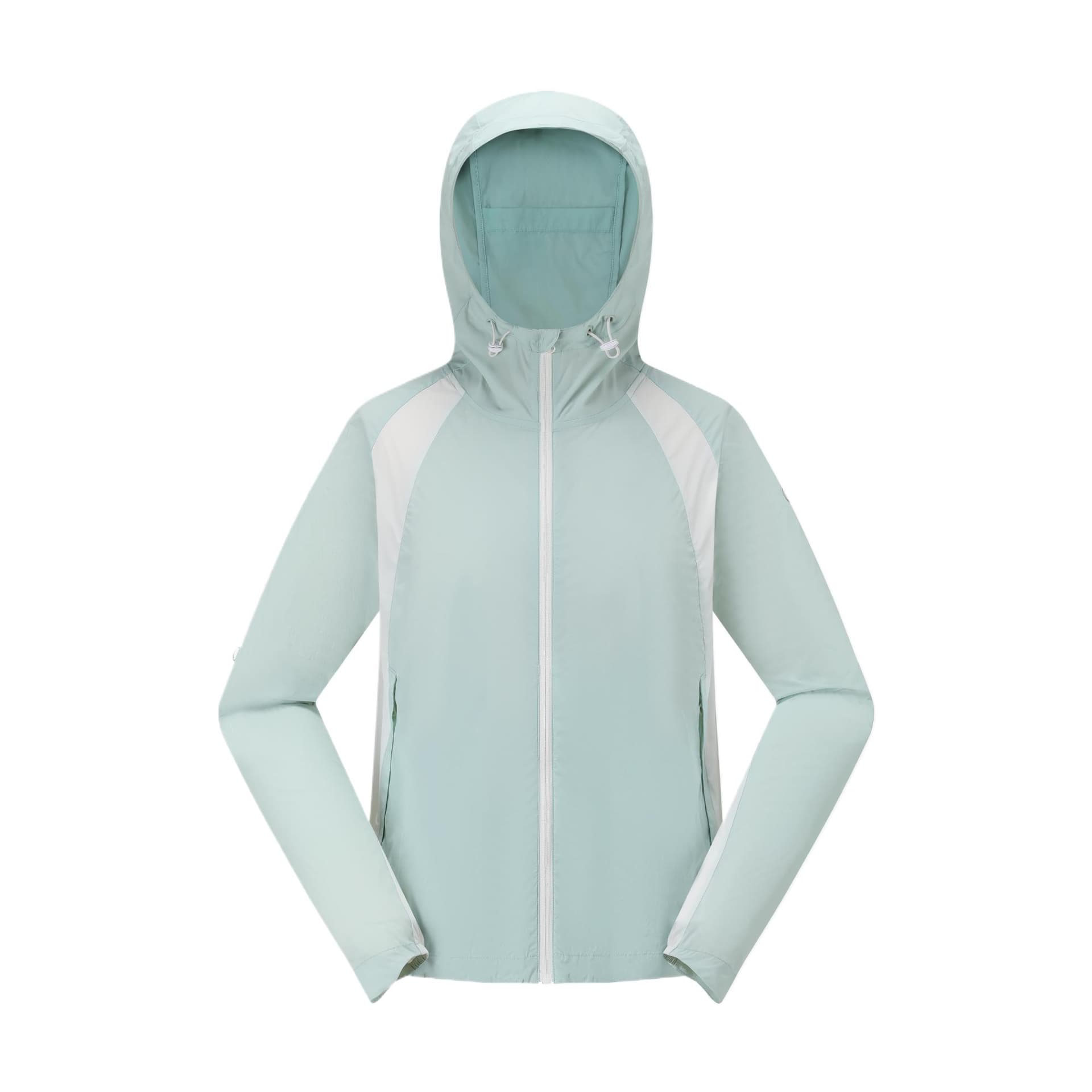 DECATHLON Одежда с защитой от солнца Женская Селадоновый Зеленый Чисто Белый - изображение 1