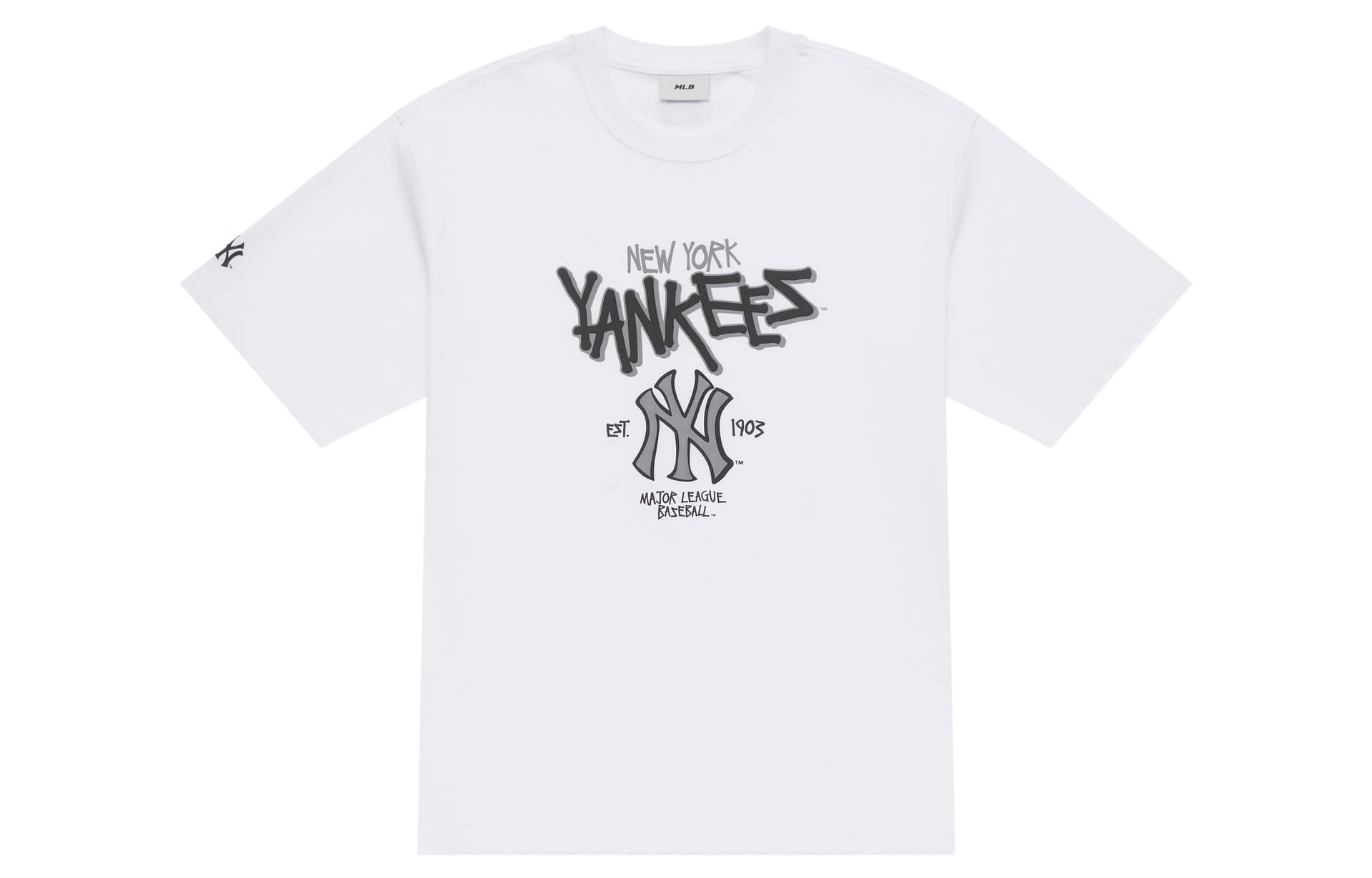 Футболка MLB Base Logo New York Yankees Белый Унисекс Футболка - изображение 1