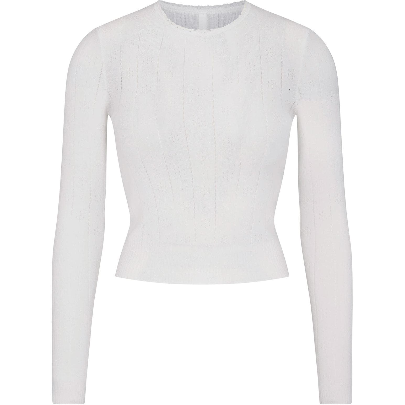 Кофта SKIMS FW24 Fake Day Collection Свитер POINTELLE LONG SLEEVE TOP Трикотаж Женский Мраморный Мраморный Цвет - изображение 1