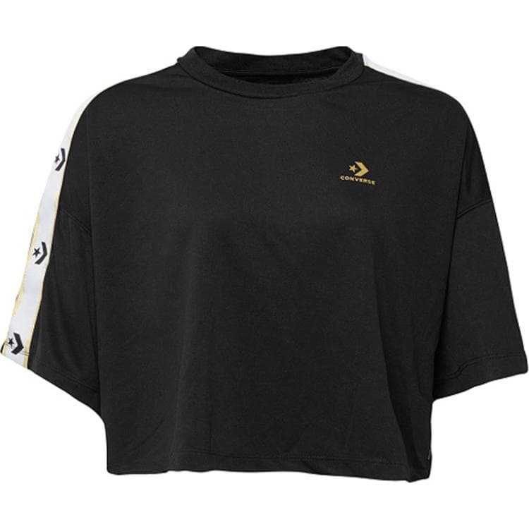 Футболка Converse Tee Star Chevron Track Круглый вырез Пуловер Многоцветный Короткий рукав Черный - изображение 1