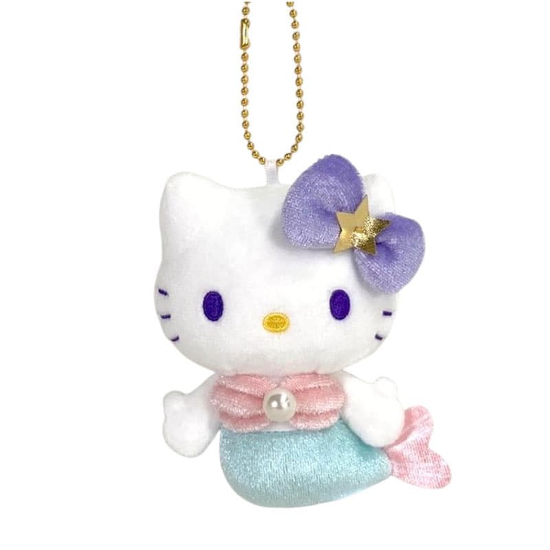 Санрио Kitty Hello Kitty Амулет Браслет Коллекция Русалок Синий Плюшевый Кукольный Украшение Длина Тела 10,5 см - изображение 1