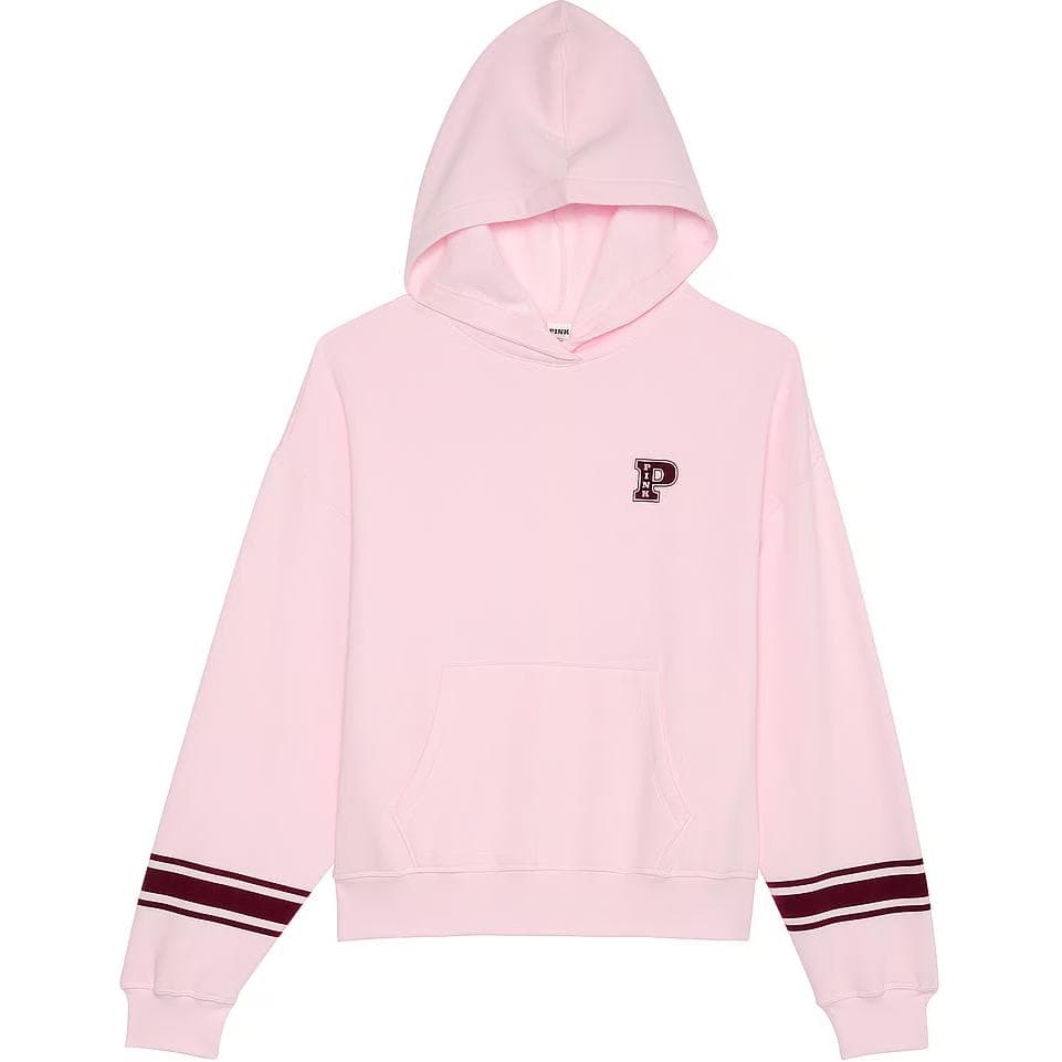 Худи Victorias Secret Розовый Цвет плюща Флис Кампус Толстовка Розовый Тюльпан Женские - изображение 1