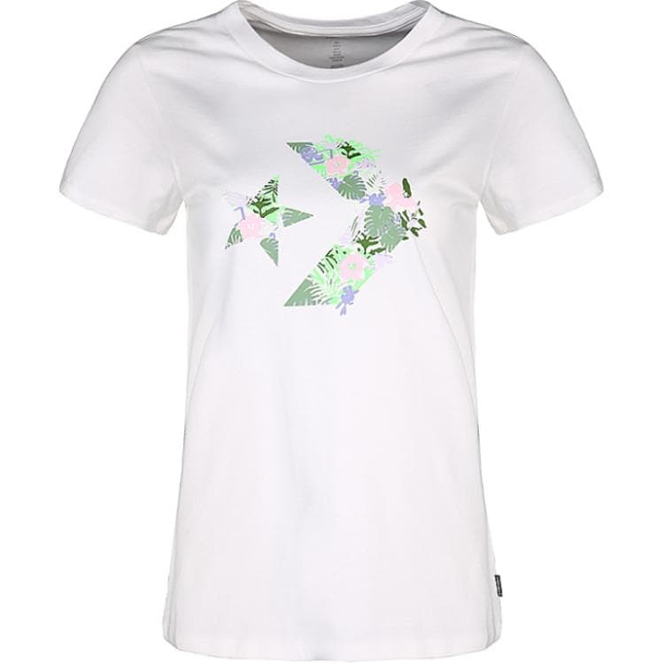 Футболка Converse Cons Life & Leisure Series Мягкая удобная универсальная футболка с коротким рукавом для женщин Белый - изображение 1