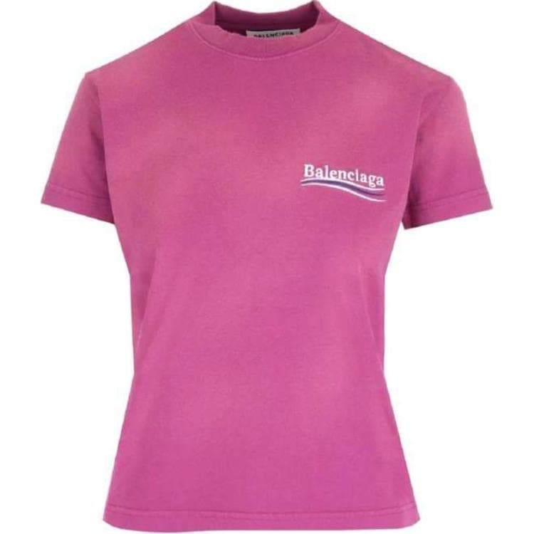 Футболка Balenciaga T-рубашка женская розовая - изображение 1