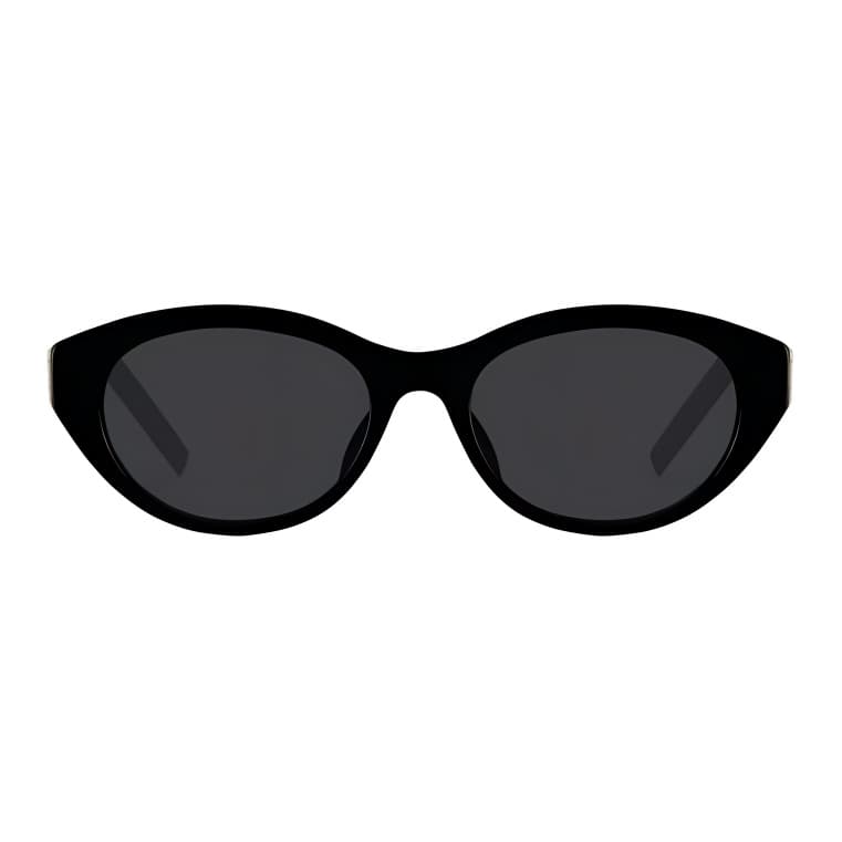 Солнцезащитные очки SAINT LAURENT Солнцезащитные очки с узором "Кошачий глаз" Унисекс Черные - изображение 2