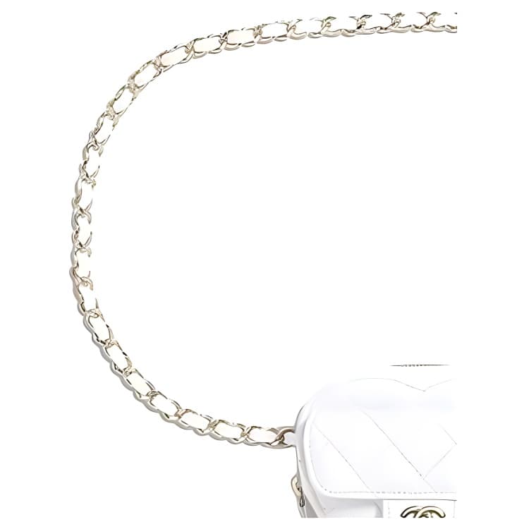 Поясная сумка CHANEL Heart Mini Belt Bag White - изображение 3