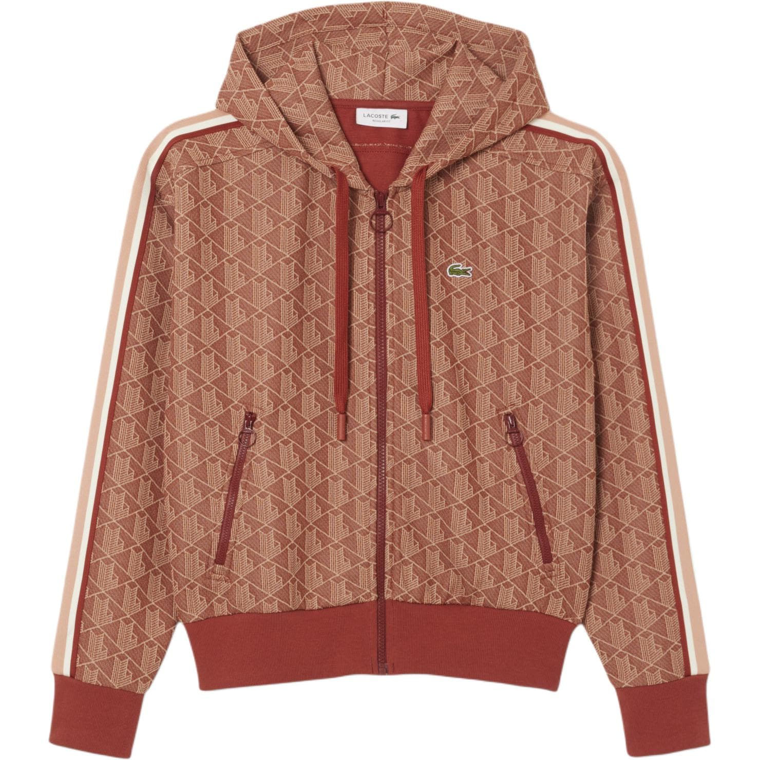 Куртка LACOSTE Куртка Женская Коричневая Бежевая - изображение 1