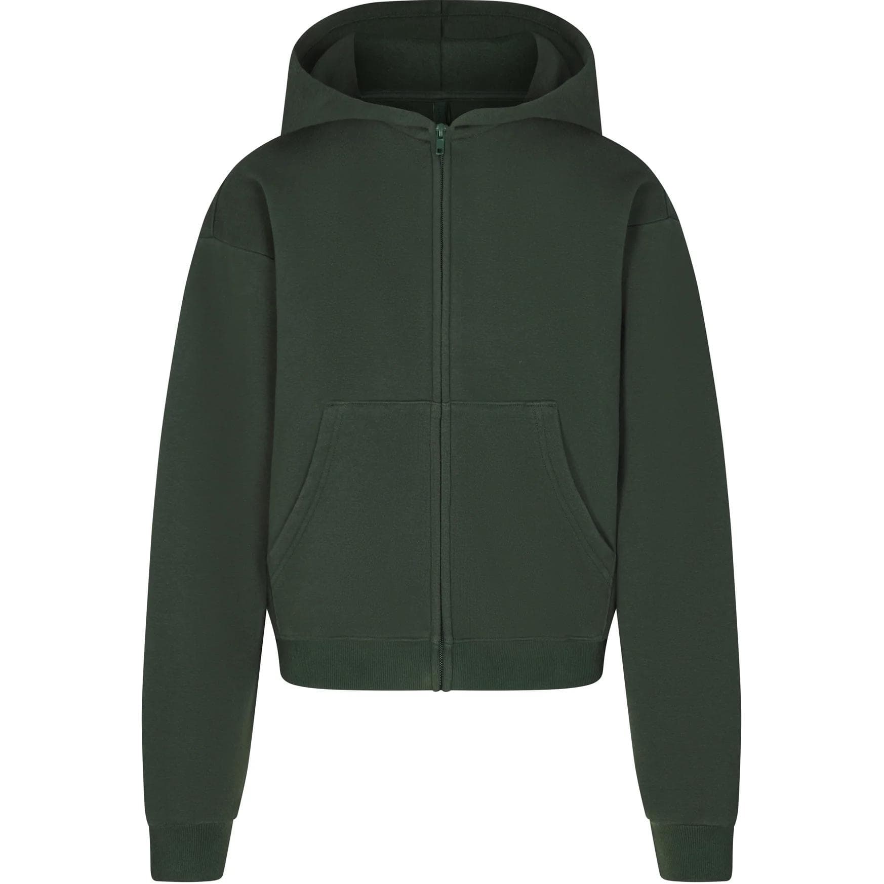 Худи SKIMS COTTON FLEECE CLASSIC ZIP UP HOODIE SPRUCE - изображение 1