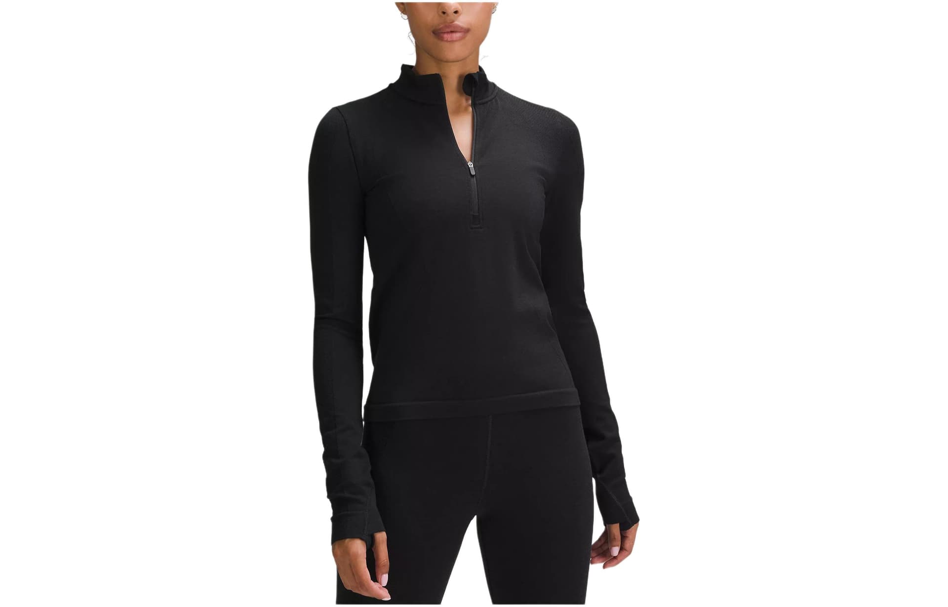 Блузка lululemon Merino Wool-Blend Base Layer Half Zip - изображение 1