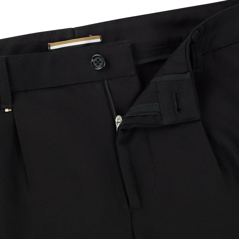 Штаны HUGO BOSS Прямой крой Брюки из хлопка Повседневные брюки Мужские Черные - изображение 5