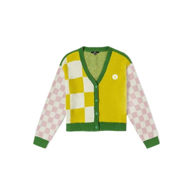 Кофта Vans Кардиган Трикотаж Женский Клетка Многоцветный - изображение 1