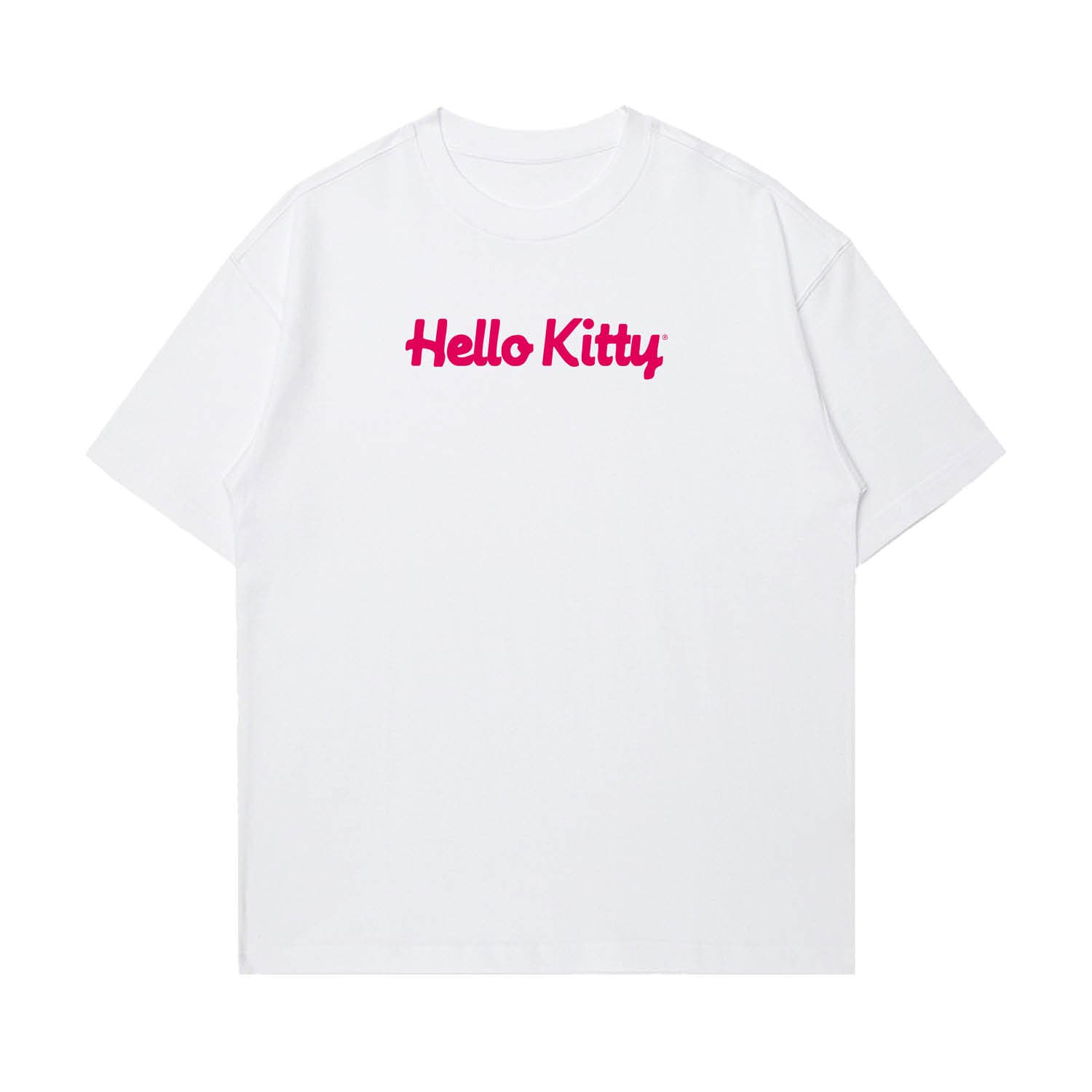 Футболка Sanrio x HelloKitty Совместная коллекция Hello Kitty Мультяшный рисунок Принт с буквами Дышащая удобная футболка с круглым вырезом и коротким рукавом Унисекс - изображение 1