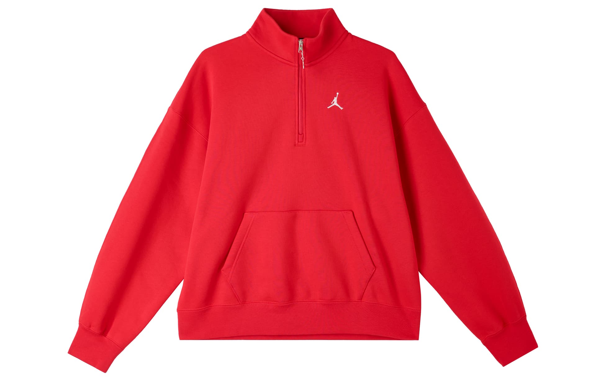 Кофта Jordan As W J Flt Flc QTR ZIP GCEL Удобный воротник-стойка длинный рукав свитшот женский ярко-красный - изображение 1