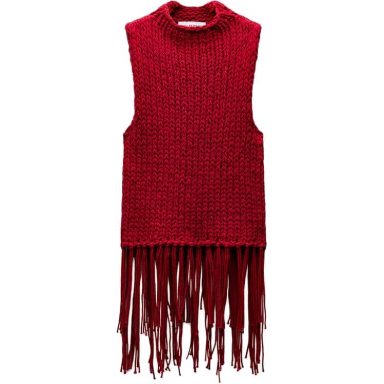 Кофта ZARA x AO YES SS25 Трикотаж Женский Красный - изображение 1
