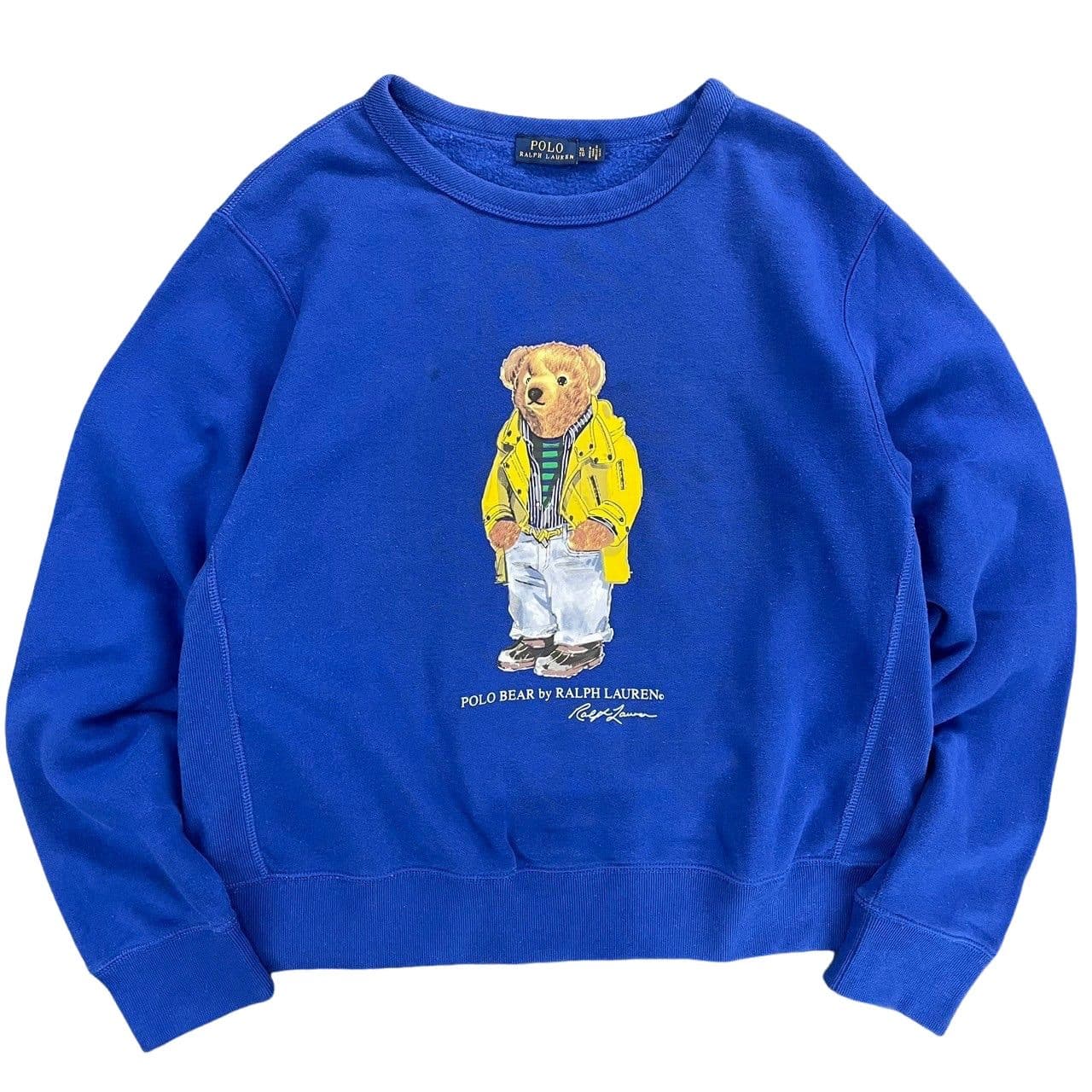 Кофта Polo Ralph Lauren Медвежонок Узор Круглый вырез С флисовой подкладкой Длинный Sleeved Свитшот Женские Синий - изображение 1