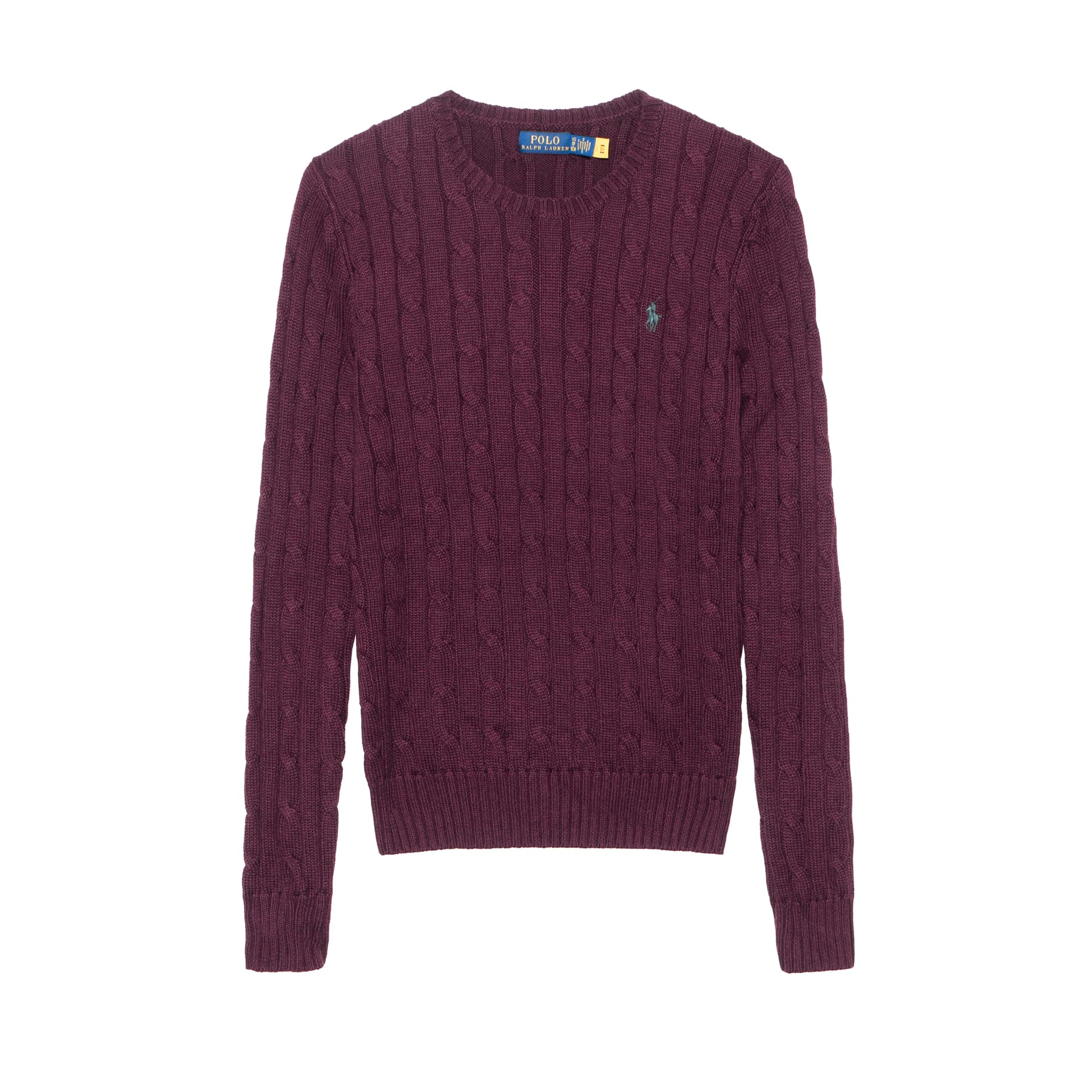 Кофта Polo Ralph Lauren SS24 Трикотаж Стандартный размер Женские Классический Бургундский - изображение 1