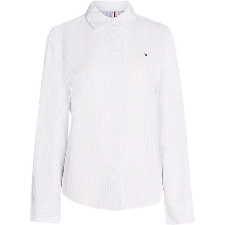 Блузка Tommy Hilfiger Regular Fit Stripe Stretch Oxford Shirt Logo - изображение 1