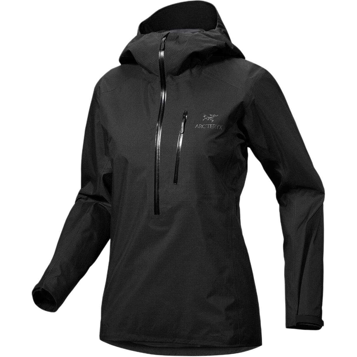Демисезонная куртка Arcteryx ALPHA Вышитый логотип Однотонный Софтшелл-куртки Легкий Бег С капюшоном Дышащий Водонепроницаемый Ветрозащитный Износостойкий Ветрозащитная оболочка Женский