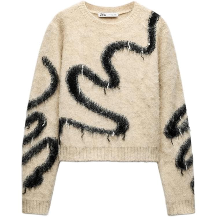 Кофта ZARA SS25 Трикотаж Женский Бежевый - изображение 1