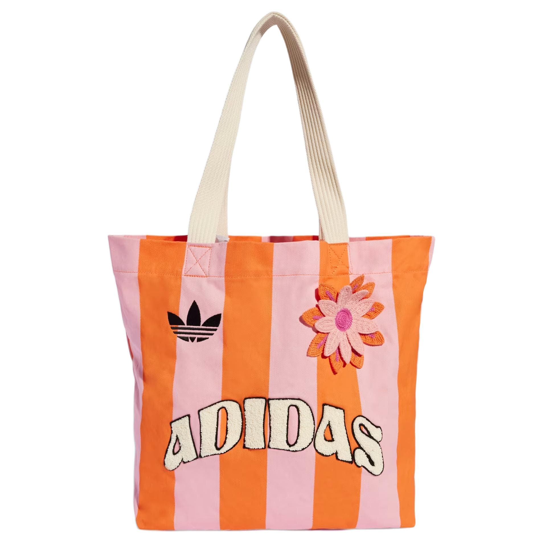 Мини-сумка Adidas Originals Хлопковая Сумка на плечо Унисекс Полу-розовая и Полу-солнечно-оранжевая - изображение 1